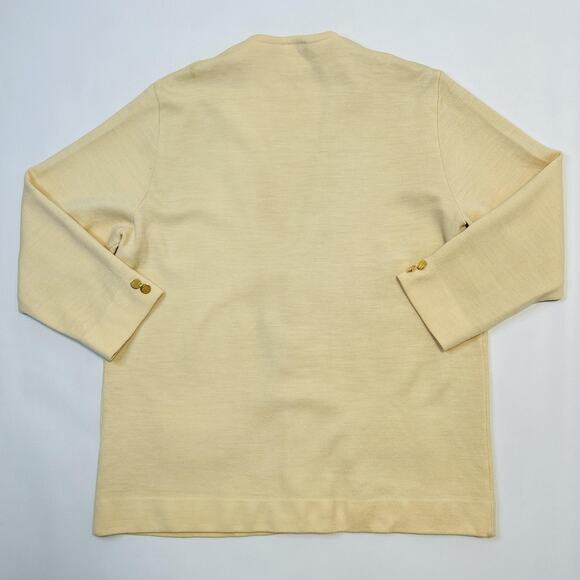 St Croix Knits Cardigan Sweater Mens 2XL Beige 100% Merino Wool Gold Buttons USA - Picture 2 of 14